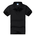 CVC Lapel Polo Shirt Solid Color Workwear Short Sleeve