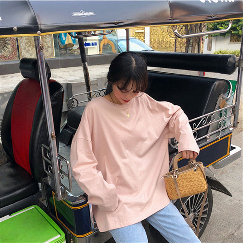 Loose And Lazy Style Versatile Long-sleeved Top