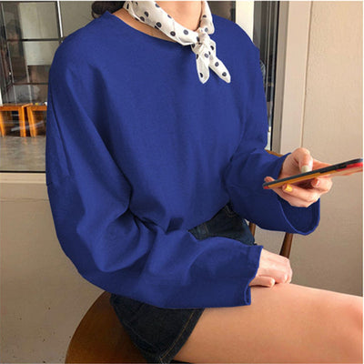Loose And Lazy Style Versatile Long-sleeved Top