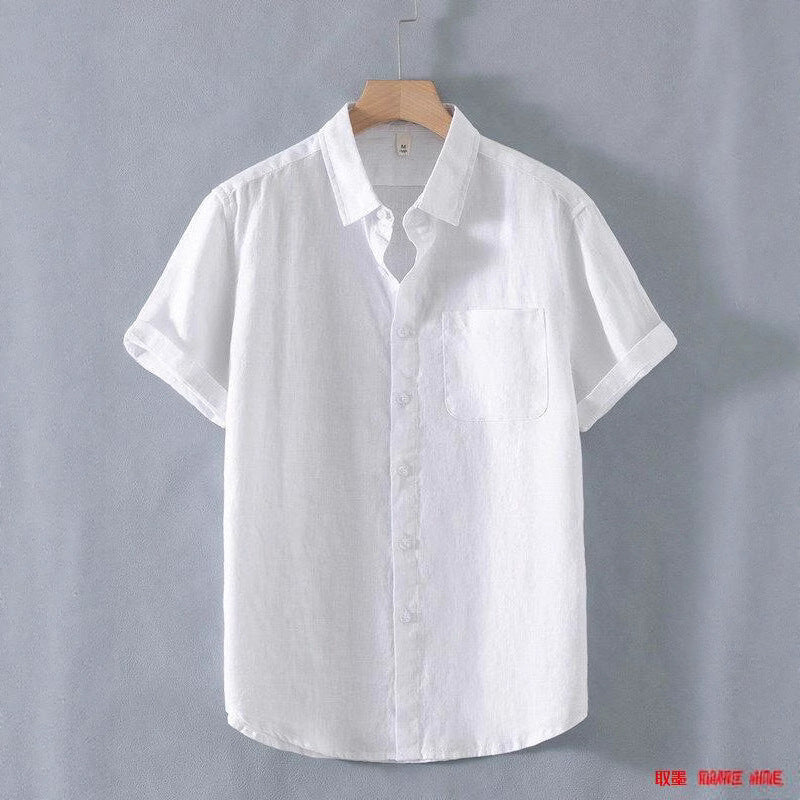 Loose Casual Linen Short-sleeved Shirt