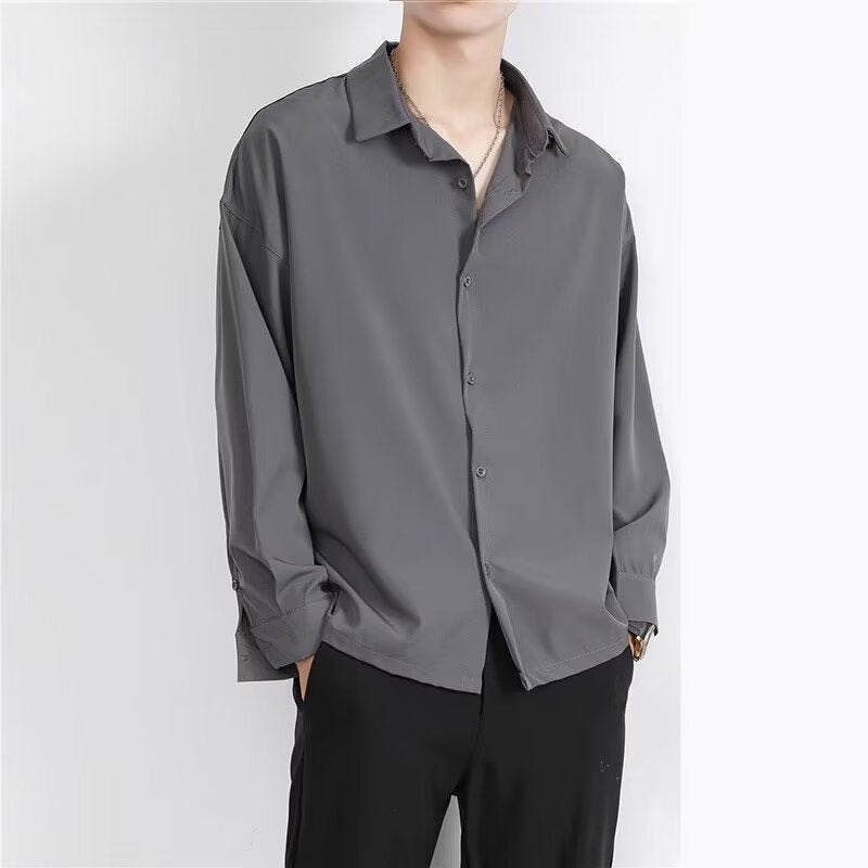 Men's Spring And Summer Leisure Korean Slim Fit Shirt