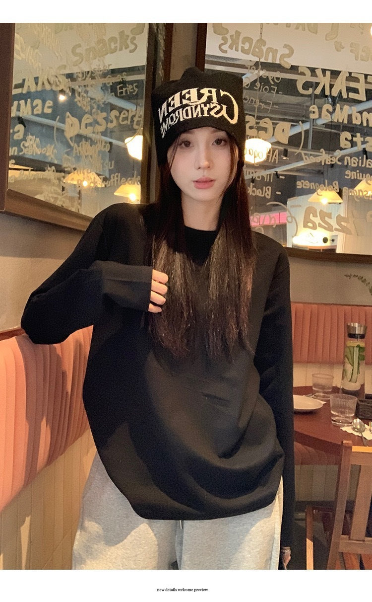 Women's Solid Color Loose Innerwear Base Top