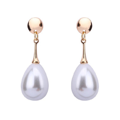Waterdrop pearl simple personality earrings