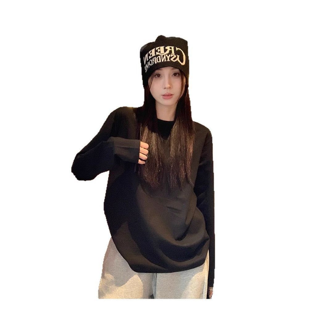 Women's Solid Color Loose Innerwear Base Top