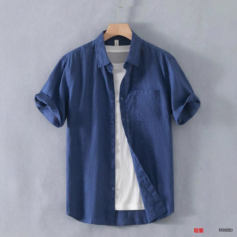 Loose Casual Linen Short-sleeved Shirt