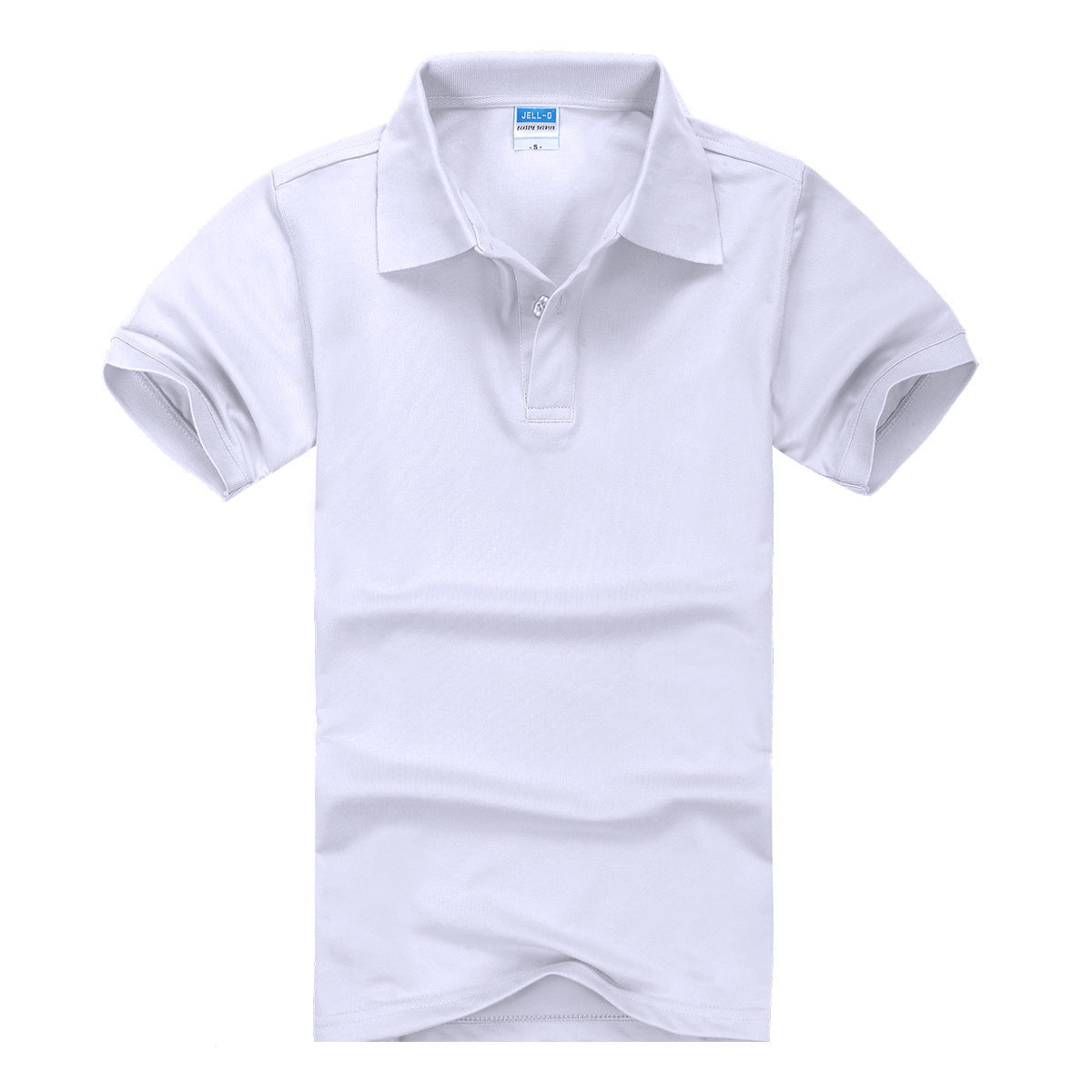 CVC Lapel Polo Shirt Solid Color Workwear Short Sleeve