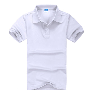 CVC Lapel Polo Shirt Solid Color Workwear Short Sleeve