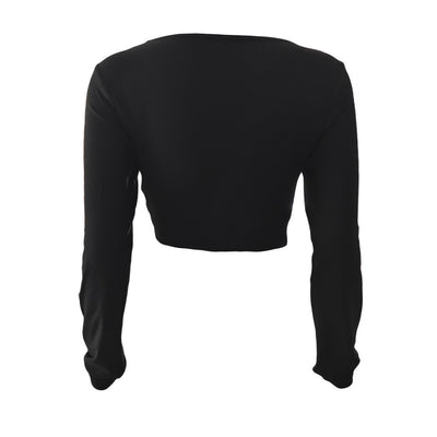 Women's New Short Sexy Solid Color Drawstring Top