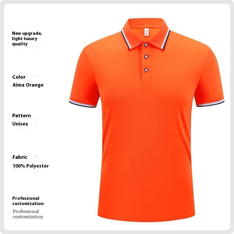 Fashion Is Ice Silk Lapel Short Sleeve Polo Shirt