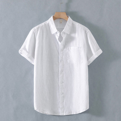 Loose Casual Linen Short-sleeved Shirt