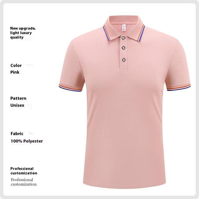 Fashion Is Ice Silk Lapel Short Sleeve Polo Shirt